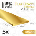 Flat Brass Profile 0.2 x 6mm