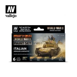 70209 Model Color - WWII Italian Armour & Infantry Paint set