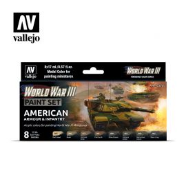 70220 Model Color - WWII American Armour & Infantry Paint set
