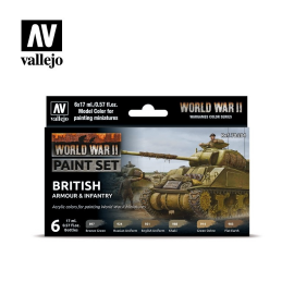 70204 Model Color - WWII British Armour & Infantry Paint set