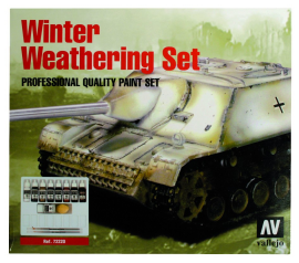 72220 Model Color - Winter Weathering + 2 Brushes Paint set