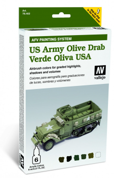 78402 Model Air - AFV US Army Olive Drab Armour Painting System Paint set