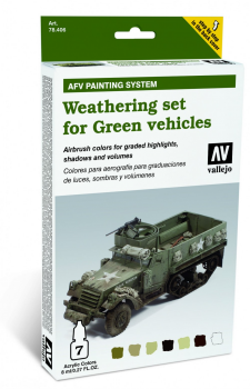 78406 Model Air - Weathering For Green Vehicles Paint set