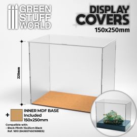 Acrylic Display Covers 150x250mm (22cm high)