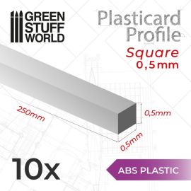 ABS Plasticard - Profile SQUARED ROD 0