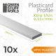 uPVC Plasticard - Profile Xtra-thin 0.25x1 mm