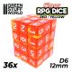 36x D6 12mm Dice - Clear Red/Yellow